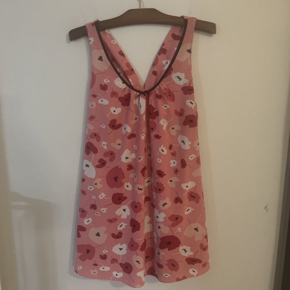 Oscar De La Renta Pink Floral Slip Dress Sz XL‎